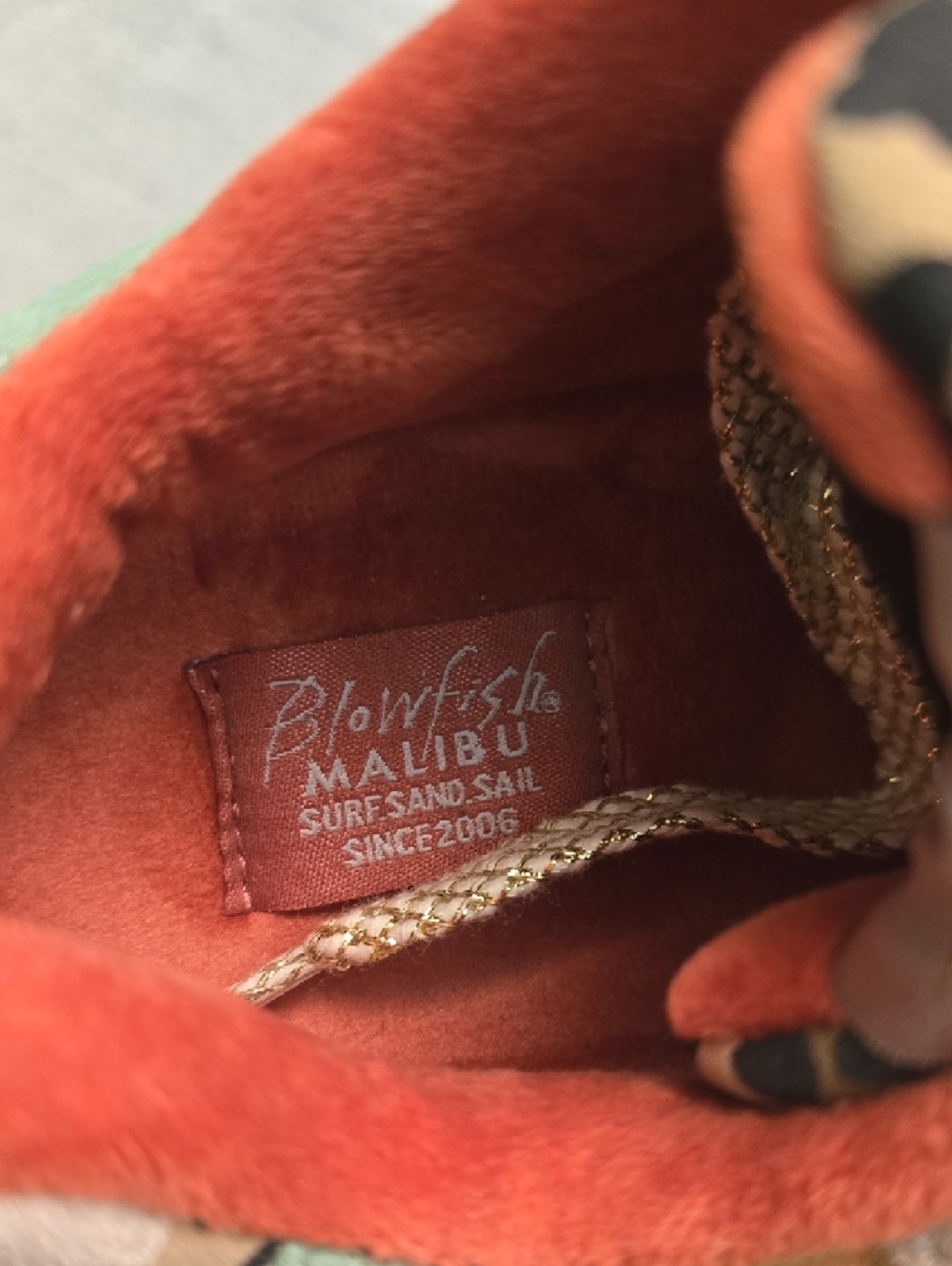 Blowfish Malibu Orange and Mint Mixed-Material Sneaker - Picture 3 of 7